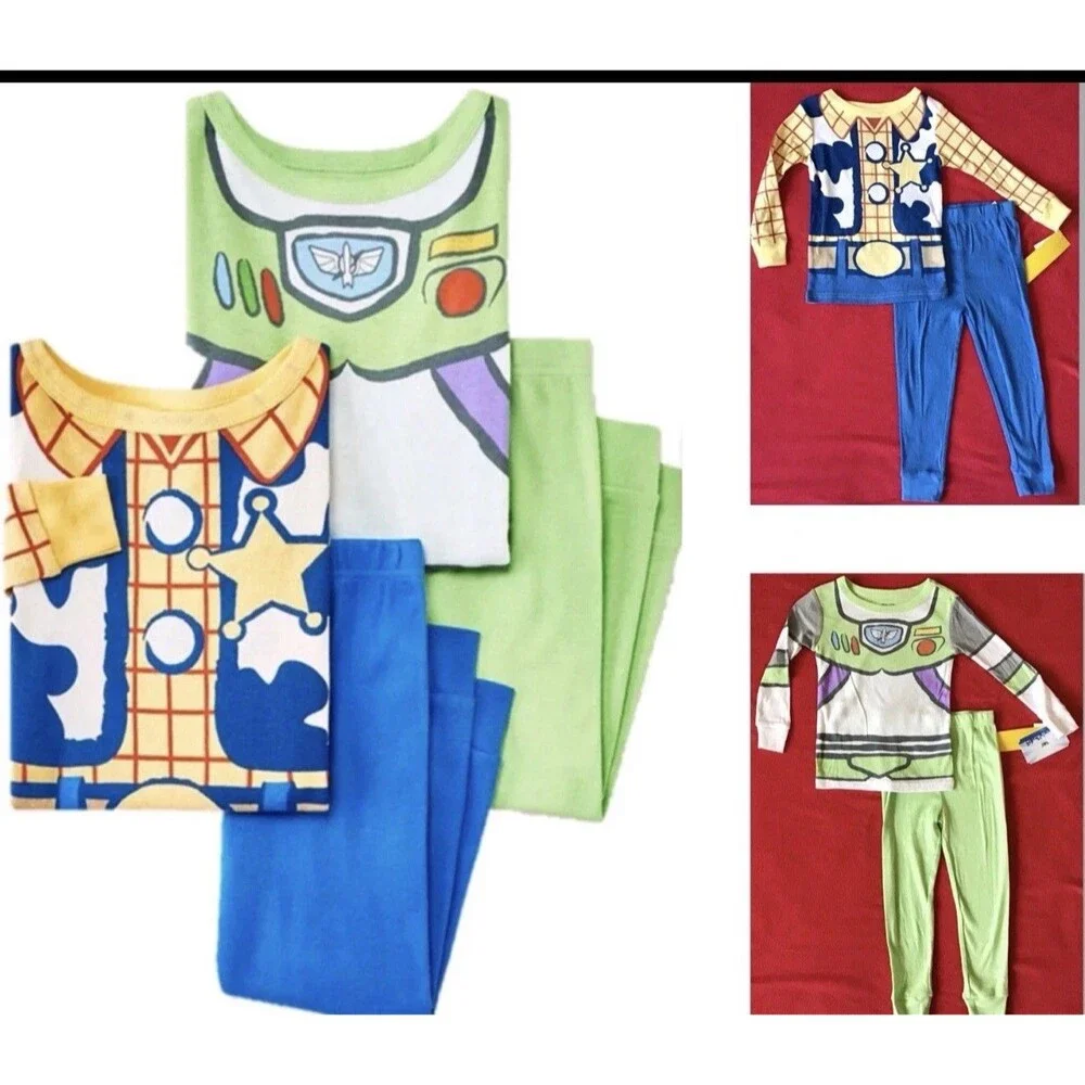 Disney Toy Story Toddler Boys' 4pc Cotton Pajama Set – Buzz & Woody Sleepwear